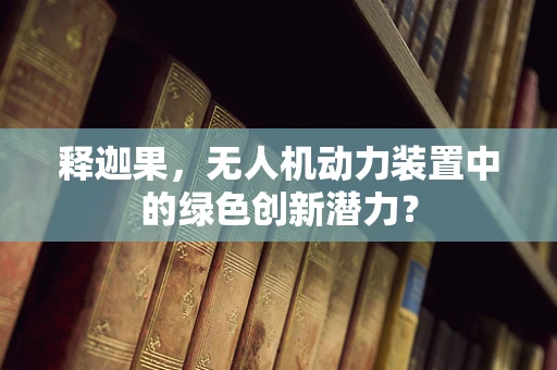 释迦果，无人机动力装置中的绿色创新潜力？