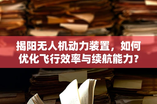 揭阳无人机动力装置，如何优化飞行效率与续航能力？