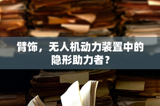 臂饰，无人机动力装置中的隐形助力者？