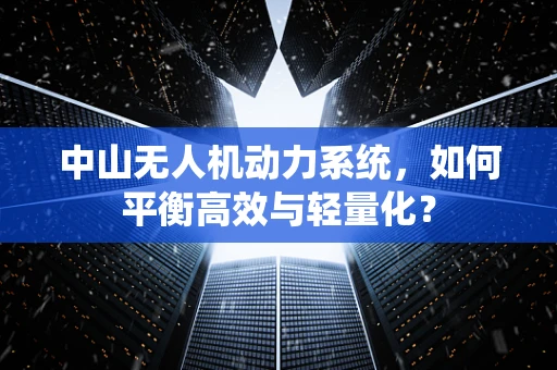 中山无人机动力系统，如何平衡高效与轻量化？