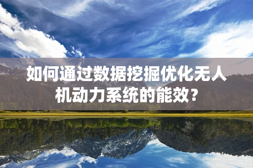 如何通过数据挖掘优化无人机动力系统的能效？