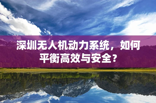 深圳无人机动力系统，如何平衡高效与安全？